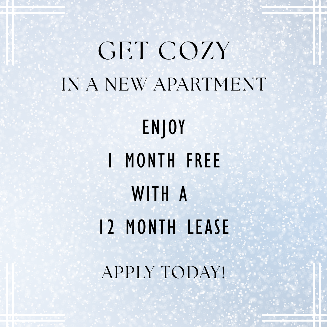 Get Cozy in a new apartment! Enjoy One Month Free with a 12-month lease! Apply Today!